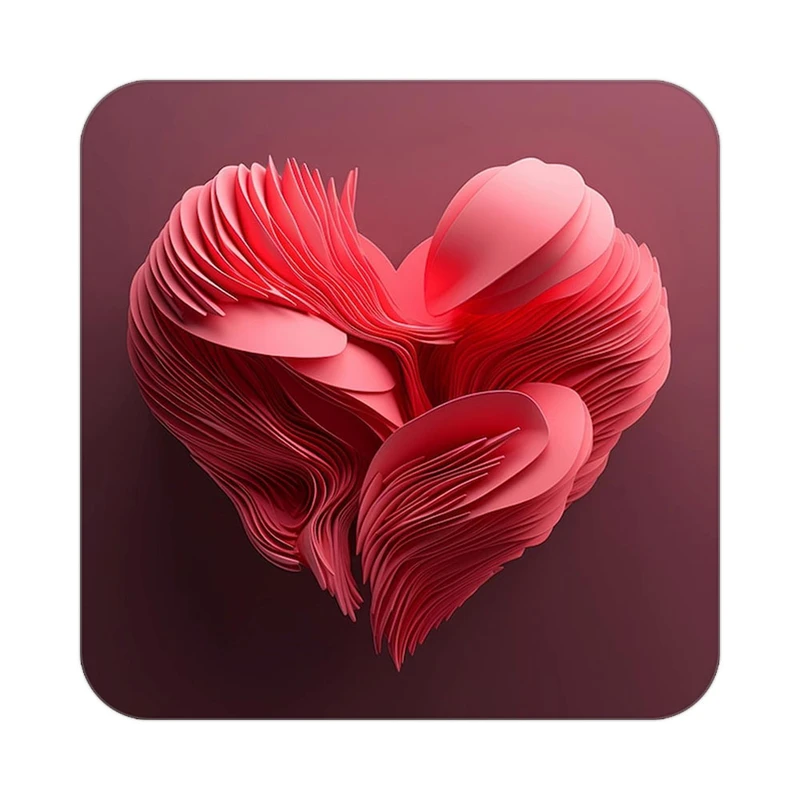 زیر لیوانی کاکتی طرح عاشقانه مدل mp36431