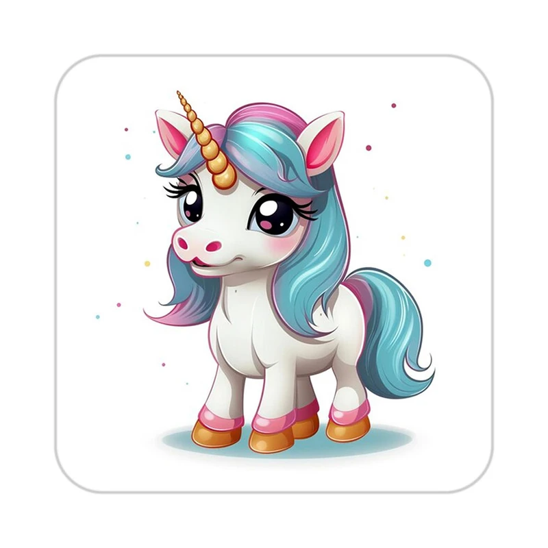 زیر لیوانی کاکتی طرح اسب تک شاخ و یونیکورن مدل mp29630