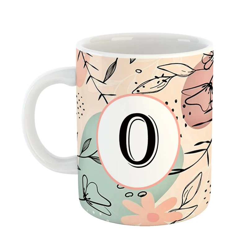 ماگ پادآفرین مدل فانتزی طرح حرف O کد 34