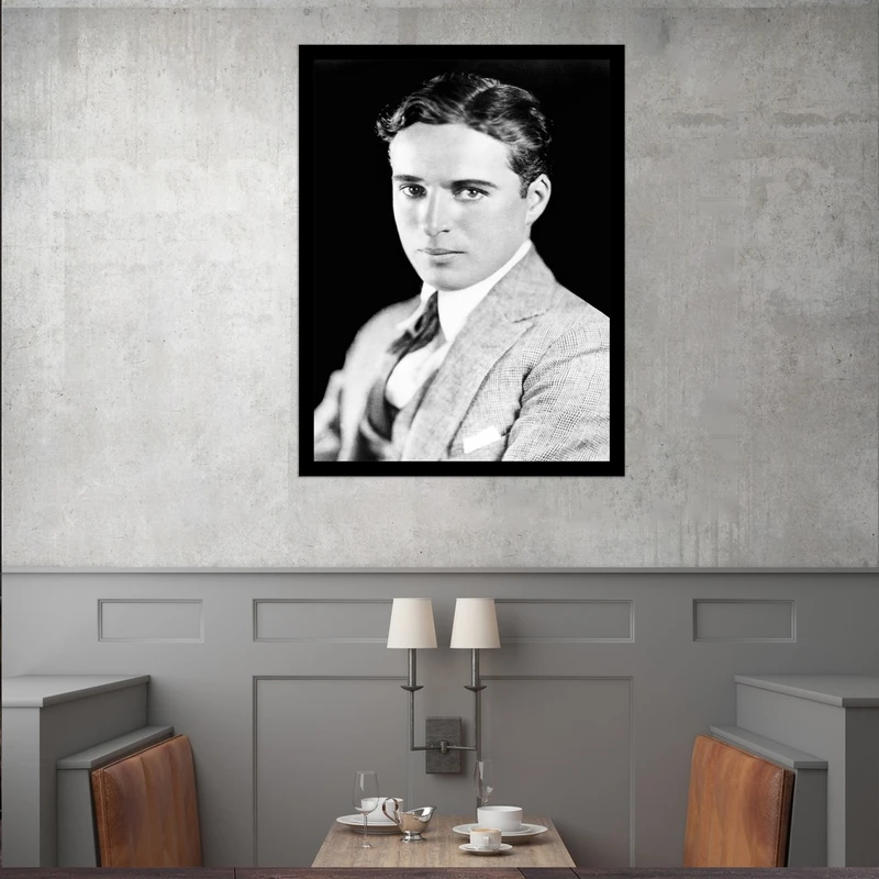 تابلو بکلیت طرح مشاهیر سینمای جهان چارلی چاپلین مدل قاب شاسی B-S9696