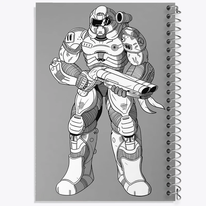 دفتر ژورنال نویسی 50 برگ خندالو مدل نقطه ای طرح بازی رستاخیز (Doom) کد 31411