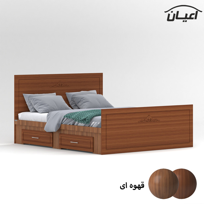 تخت خواب دونفره اعیان مدل FH402 سایز 160x200 سانتی متر