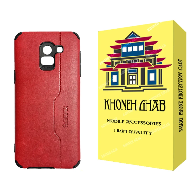 کاور خونه قاب مدل چرم طرح REMAX مناسب برای گوشی موبایل سامسونگ Galaxy J6