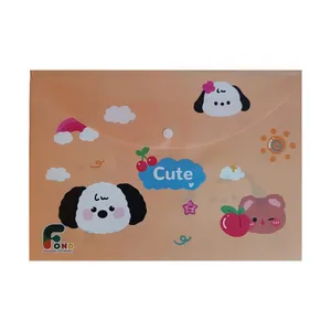 پوشه دکمه‌دار مدل عروسکی کیوت سایز A4