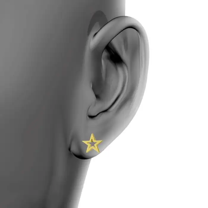 گوشواره زنانه مدل ستاره کد E1700