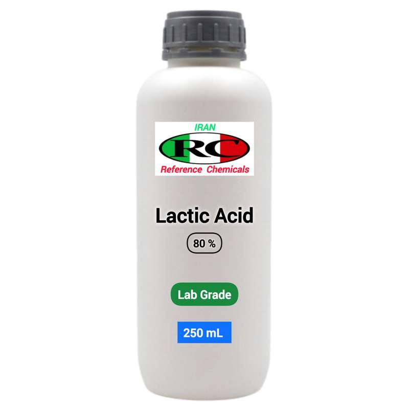 اسید لاکتیک رفرنس کمیکالز مدل ۸۰ درصد حجم ۲۵۰ میلی لیتر