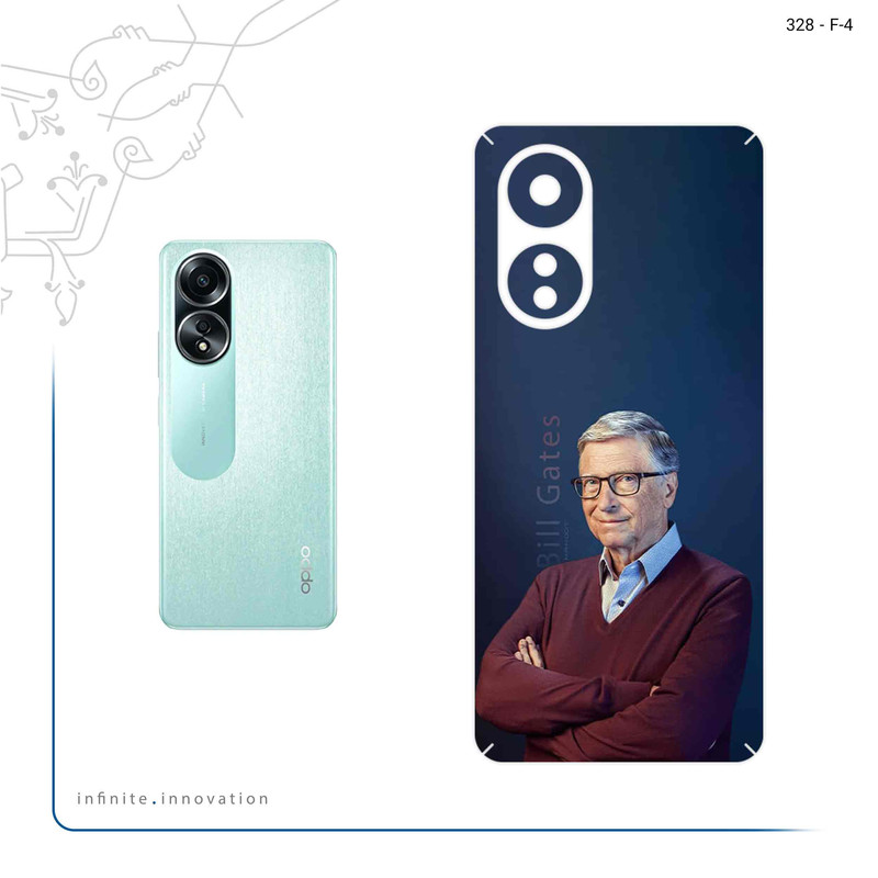 برچسب پوششی ماهوت مدل Bill_Gates مناسب برای گوشی موبایل اپو A58 4G