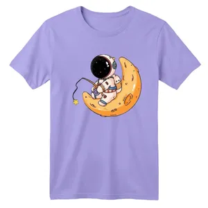 تی شرت آستین کوتاه بچگانه مدل فضانورد کد ۲۱ رنگ یاسی