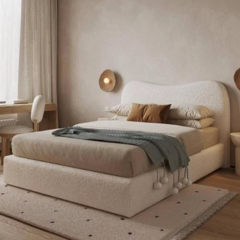 تخت خواب چوبی دو نفره مدل تدی سایز 200×160 سانتی متر
