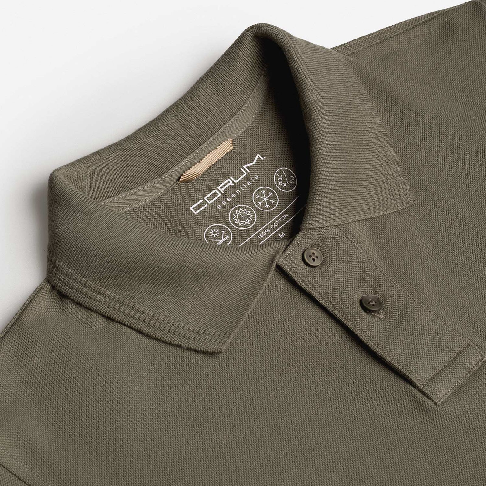 پولوشرت آستین کوتاه مردانه کروم مدل جودون 2512318 رنگ زیتونی - - 4