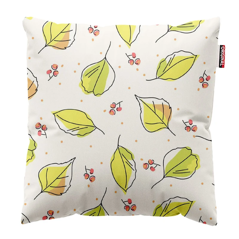 کوسن پاد آفرین طرح برگ کد 2895 سایز 40*40 سانتی متر