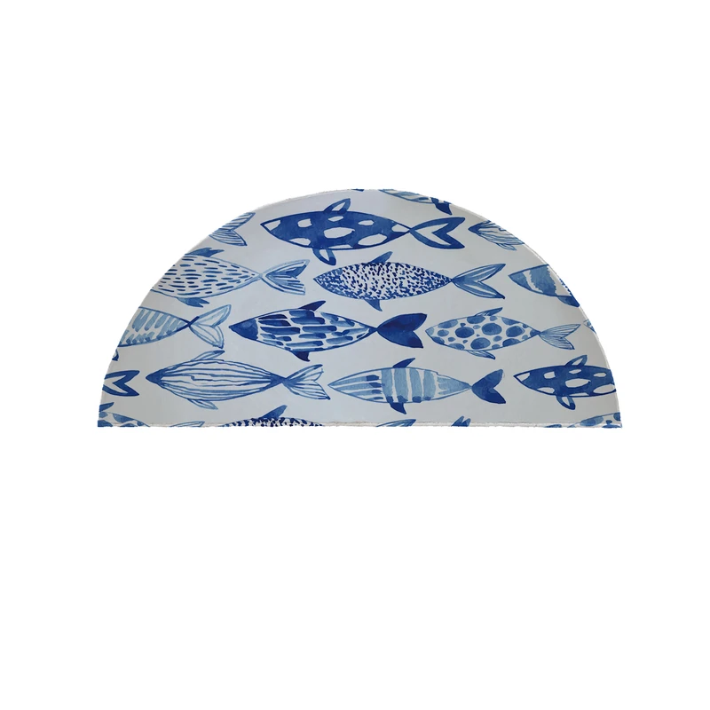 پادری مدل نیم دایره طرح کلاسیک ماهی کد 9042 سایز 90×45 سانتی متر