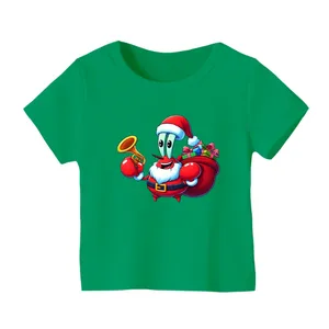 تی شرت آستین کوتاه بچگانه مدل آقای خرچنگ کریسمس