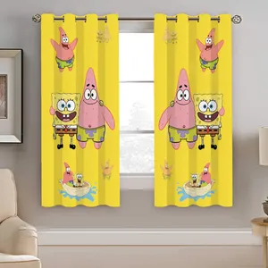 پرده نیروانا طرح باب اسفنجی کودک مدل هازان کد 8229 سایز 140×200 سانتی متر