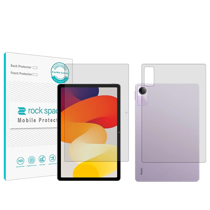 محافظ صفحه نمایش شفاف راک اسپیس مدل Hygel مناسب برای تبلت شیائومی Redmi Pad SE به همراه محافظ پشت تبلت