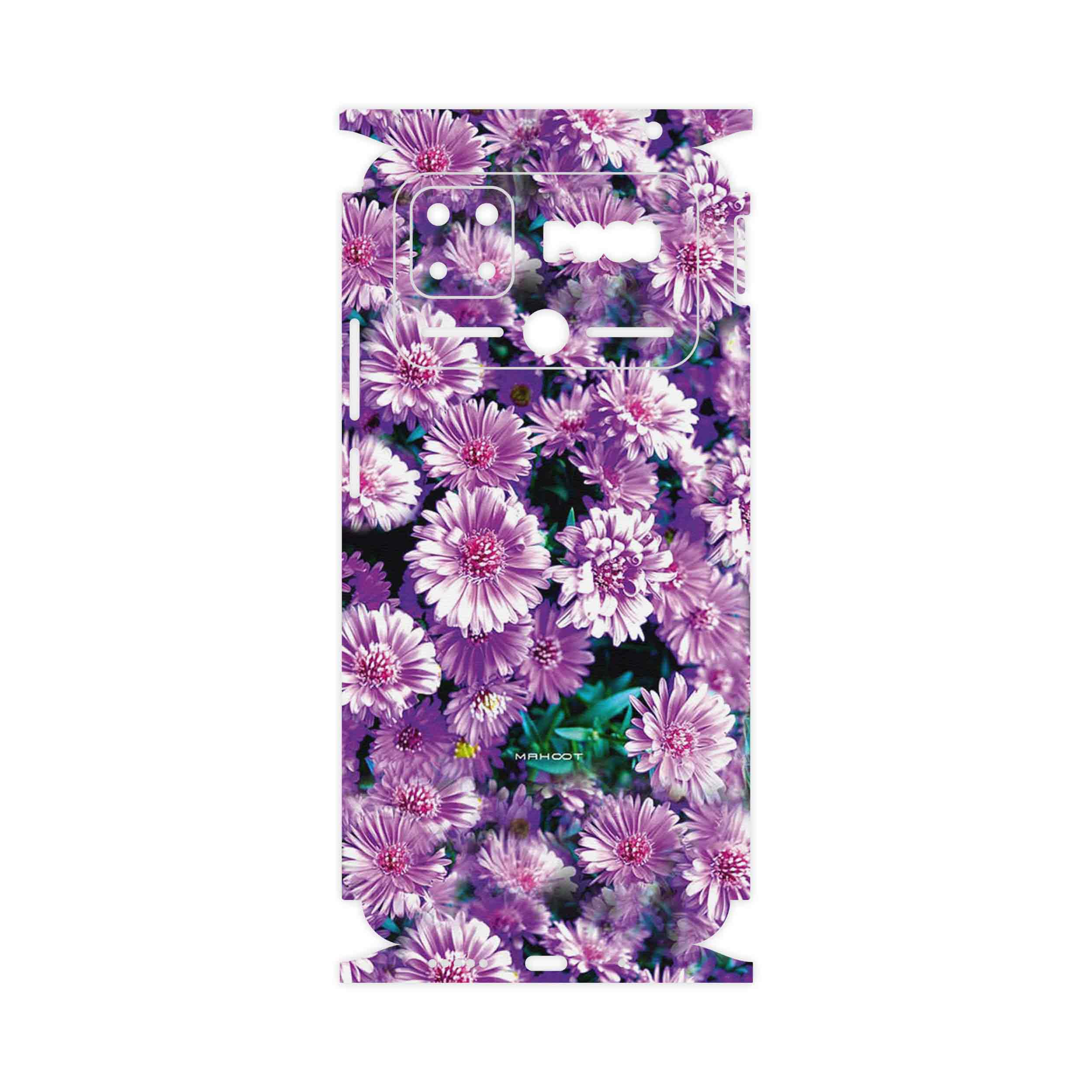 برچسب پوششی ماهوت مدل Purple_Flower-FullSkin مناسب برای گوشی موبایل شیائومی Poco C40