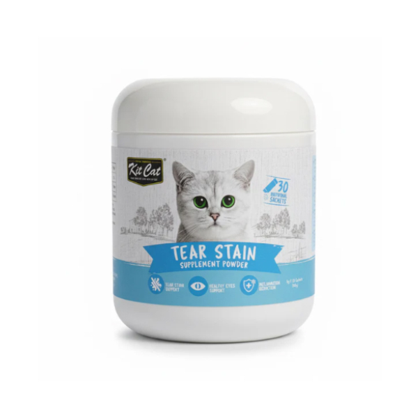 پودر مکمل گربه کیت کت مخصوص سلامت چشم و کاهش لک اشک وزن ۱۵۰ گرم