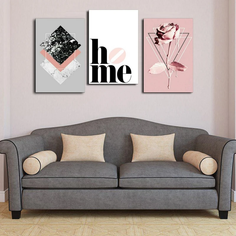 تابلو شاسی بکلیت طرح دکوراتیو خانه مدل SH-260 مجموعه 3 عددی