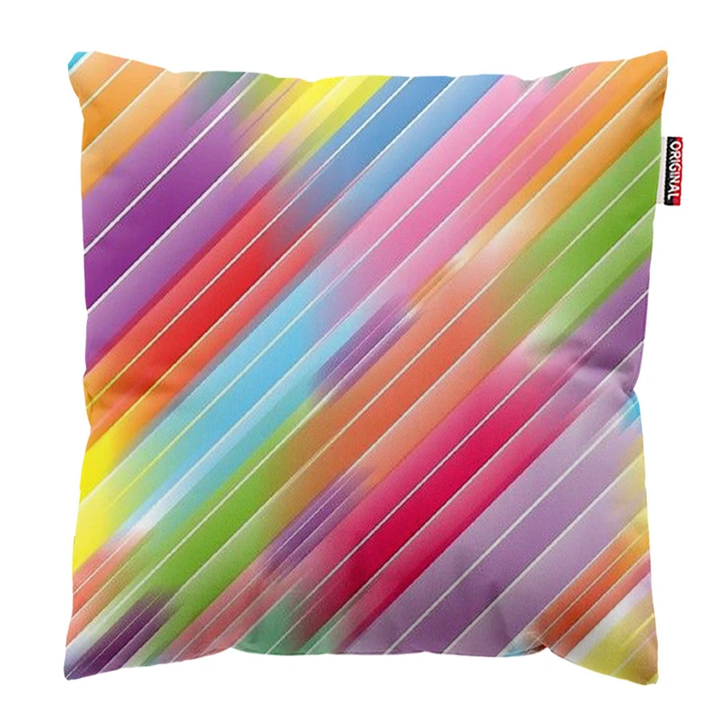 کوسن پاد آفرین طرح خطوط رنگی کد 3044 سایز 30*30 سانتی متر