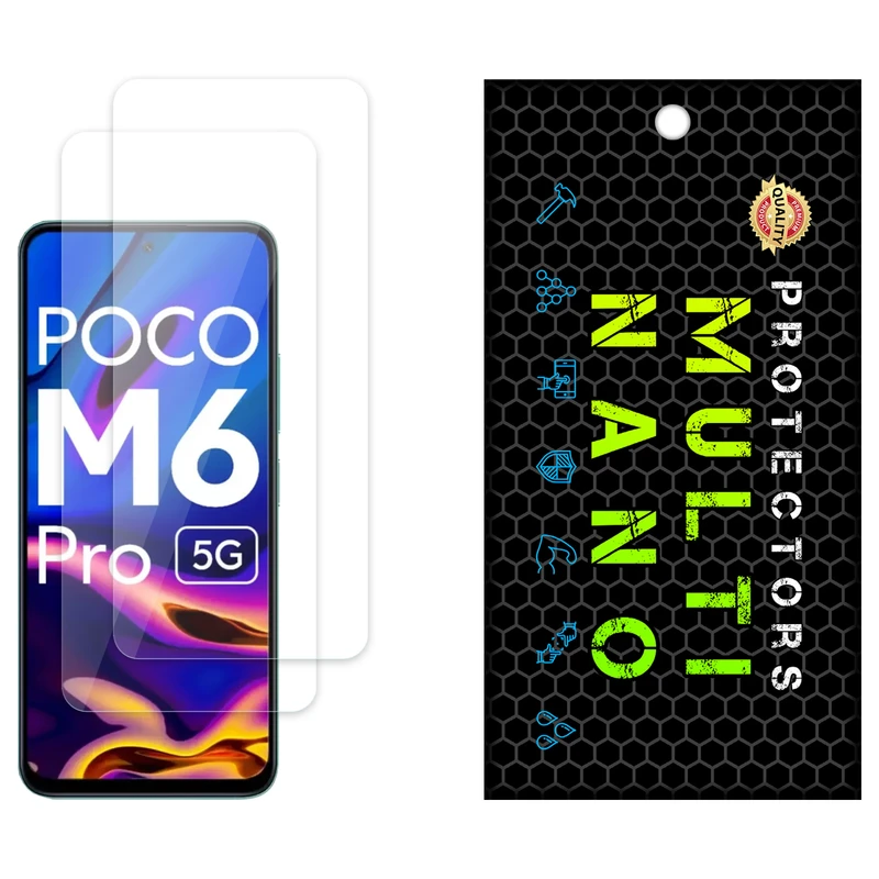 محافظ صفحه نمایش مولتی نانو مدل X-S2N مناسب برای گوشی موبایل شیائومی Poco M6 Pro 5G بسته دو عددی