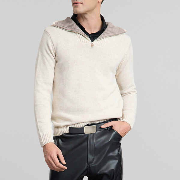 پلیور یقه برگردان مردانه مدل 820033031 طرح ترندیول