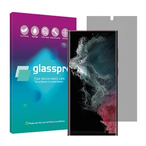 Glass Pro Resistant model privacy screen protector suitable for Samsung Galaxy S22 Ultra 5G mobile phone