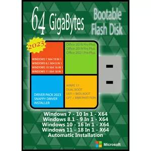 سیستم عامل Windows 7 8.1 10 11 AIO 53in4 X64 2023 - Driver Pack 2023 - Office 16-19-21 نشر مایکروسافت