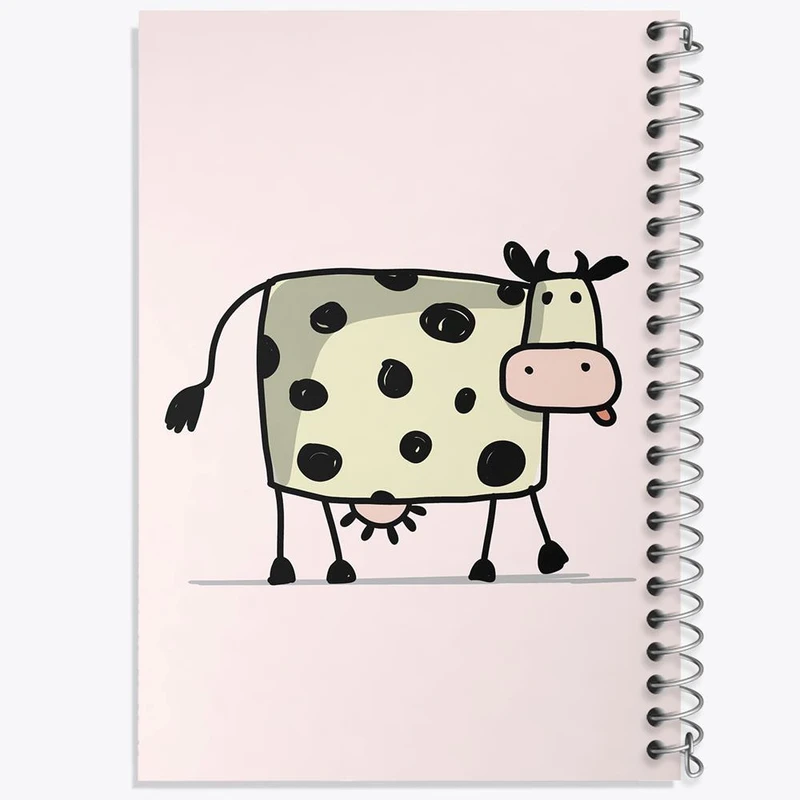 دفتر مشق 50 برگ خندالو مدل گاو کد 29198