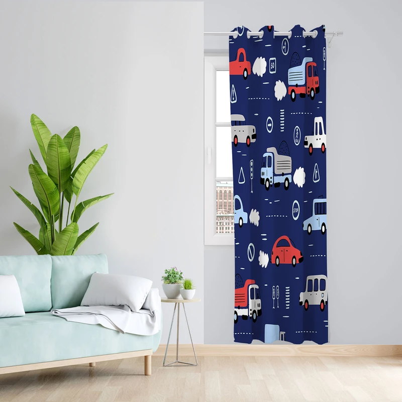  پرده مدل اتاق کودک مخمل پانچی کد 4525a سایز 140x200 سانتی متر