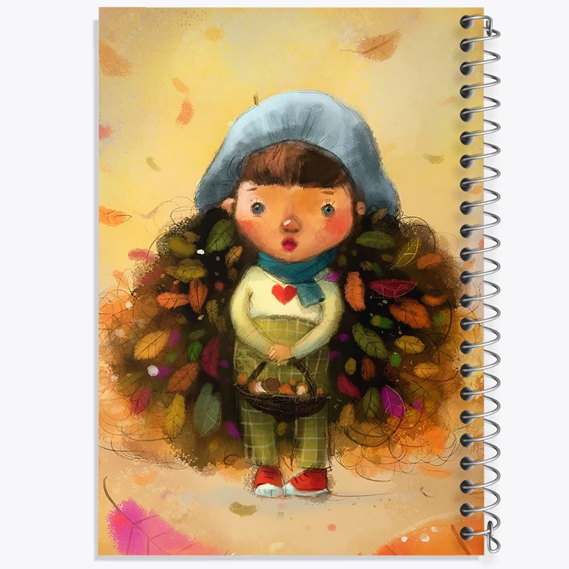 دفتر ژورنال نویسی 50 برگ خندالو مدل نقطه ای طرح دخترانه کد F8196