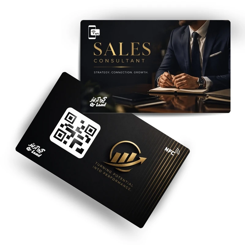 تگ NFC کارتی مدل کارت ویزیت دیجیتال کارشناس فروش