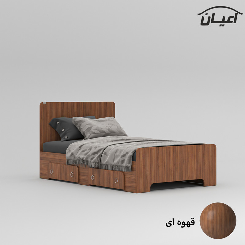تخت خواب یک نفره اعیان مدل FH793 سایز 120x200 سانتی متر