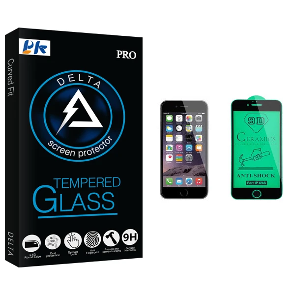 محافظ صفحه نمایش سرامیکی پی کی مدل Delta Glass مناسب برای گوشی موبایل اپل iPhone 6