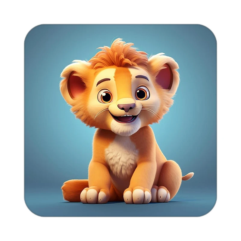 زیر لیوانی کاکتی طرح شیر مدل mp22928