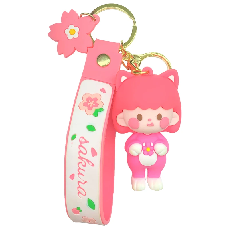 جاکلیدی مدل سیلیکونی دختر کوچولو گربه ای