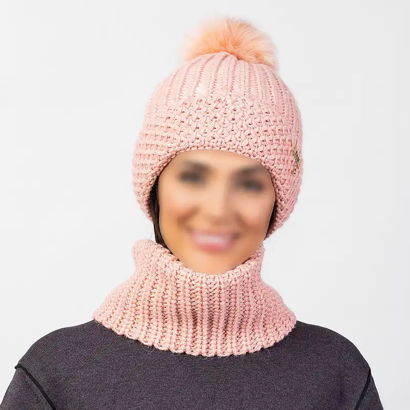 ست کلاه و شال گردن سام مدل  317 طرح داخل خز