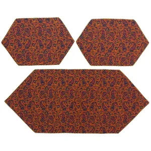 ست 3 تکه رومیزی ترمه کد TRSETE58