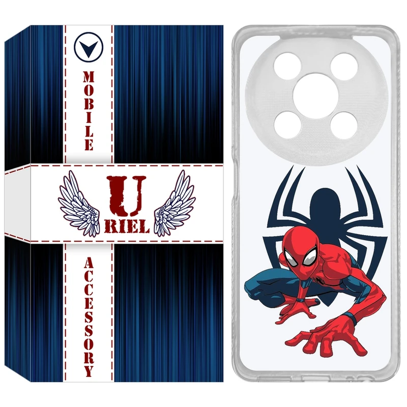کاور یوریل مدل Clear کد 75 طرح اسپایدرمن مناسب برای گوشی موبایل وکال V2 / V2 Lite