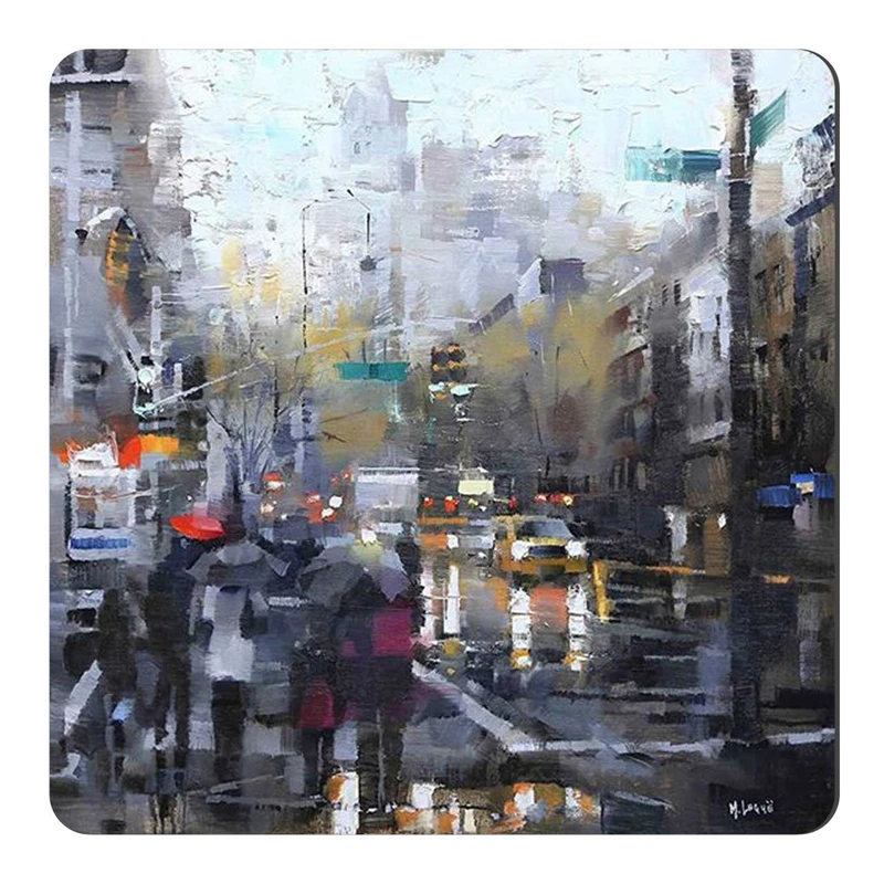  مگنت طرح نقاشی روز بارانی در نیویورک کد wmg1355