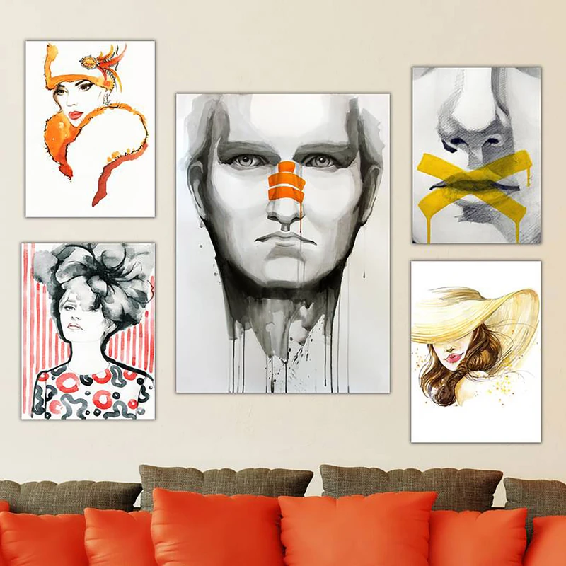 تابلو شاسی بکلیت طرح نقاشی مدرن مدل 263 مجموعه 5 عددی