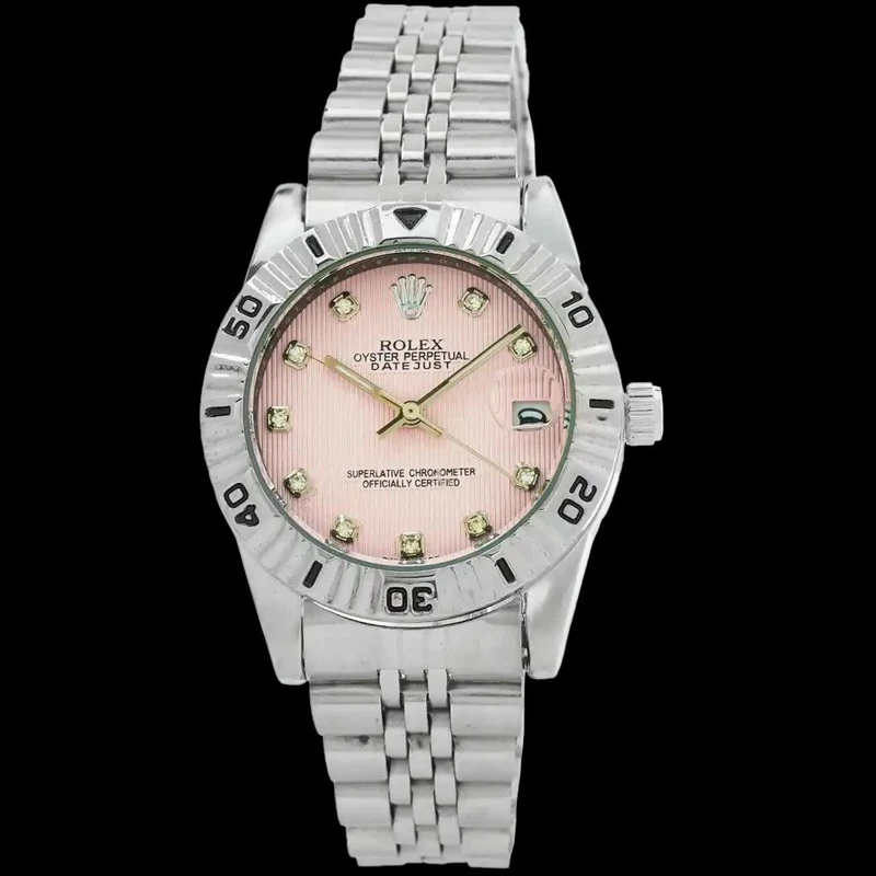 ساعت مچی عقربه‌ای کوارتز زنانه مدل صفحه راه راه کد 005