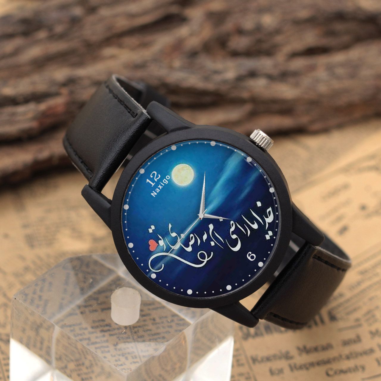 ساعت مچی عقربه ای ناکسیگو طرح خدایا راضی ام به رضای تو کد LF4264 -  - 4