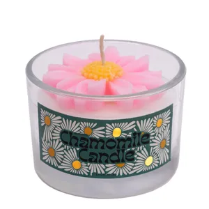 شمع لیوانی مدل آرامش بابونه