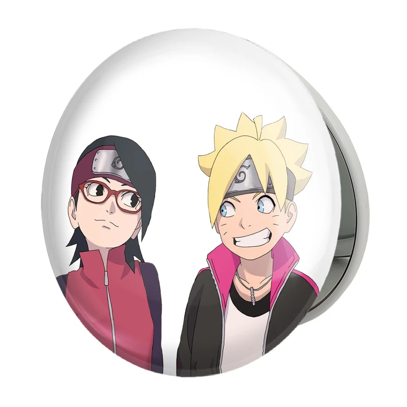 آینه جیبی خندالو طرح بوروتو و سارادا انیمه بوروتو Boruto مدل تاشو کد 13127 