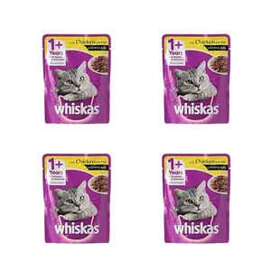 پوچ گربه ویسکاس مدل chicken وزن 85 گرم بسته 4 عددی