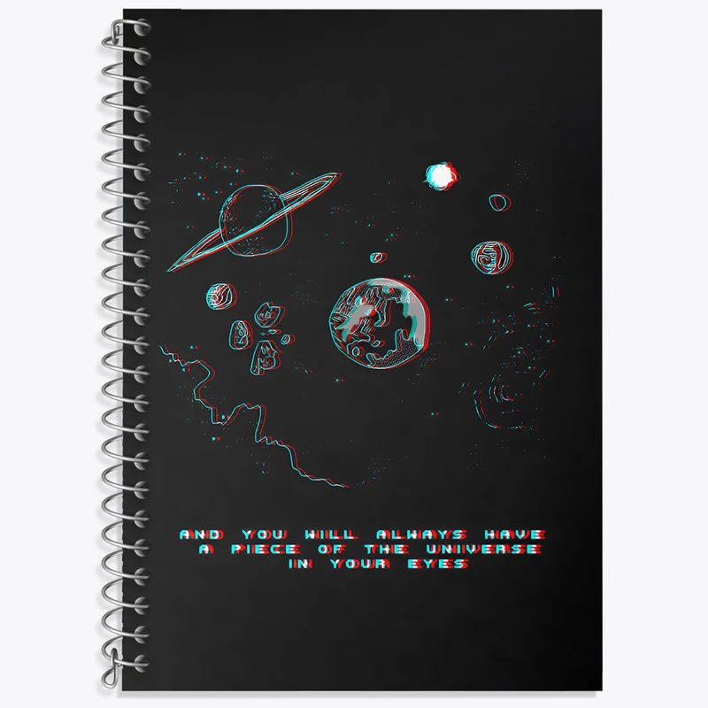 دفتر لغت 50 برگ خندالو طرح کهکشان کد N3633