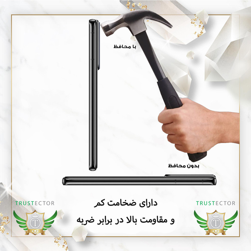 محافظ لنز دوربین شیشه‌ای تراستکتور مدل LFUT20 مناسب برای گوشی موبایل شیائومی Poco C85 4G