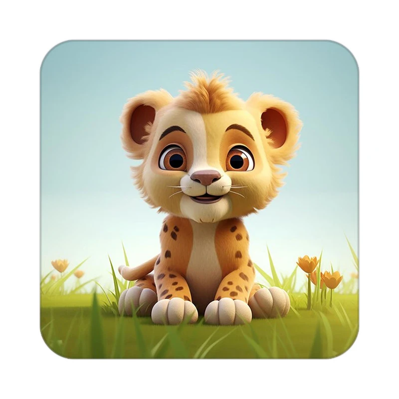 زیر لیوانی کاکتی طرح حیوانات کارتونی مدل mp27278