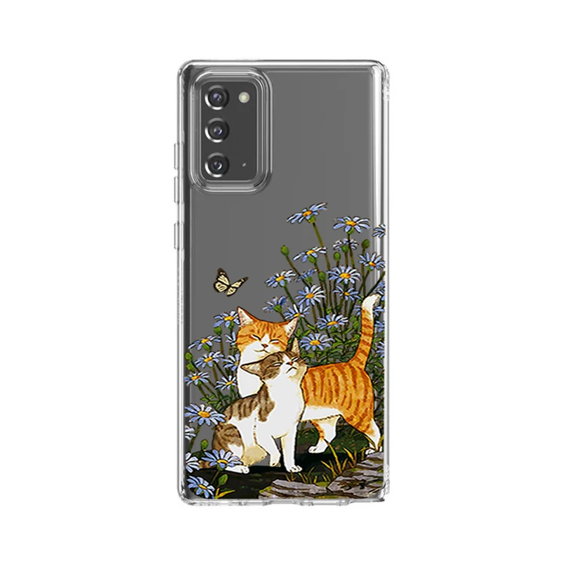 کاور مدل Cat & Butterfly مناسب برای گوشی موبایل سامسونگ Galaxy Note 20