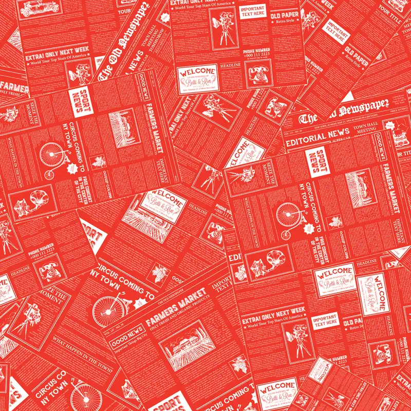 کاغذ کادو طرح روزنامه ای کد 233 بسته 25 عددی